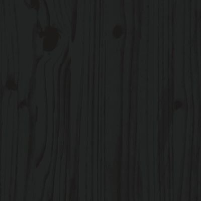 vidaXL Dnevni ležaj crni 90 x 190 cm od masivne borovine