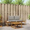 vidaXL Set vanjskih sofa s jastukom 3 pcs Prirodna
