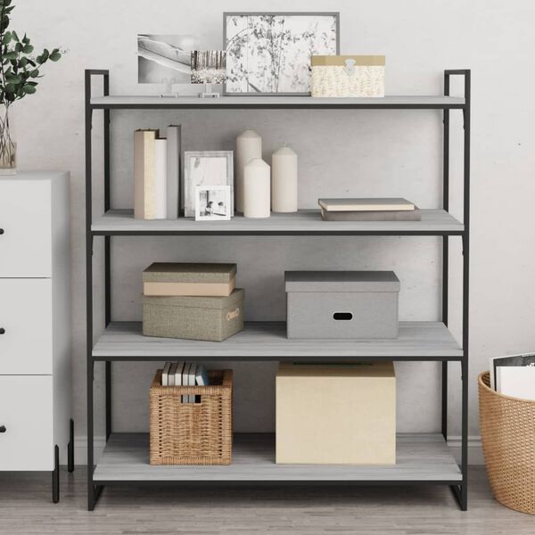 vidaXL Zidne police 4 kom boja hrasta 100x40x1,5 cm konstruirano drvo