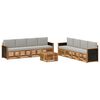 vidaXL Set vanjskih sofa 9 kom. Prirodna i svjetlosiva