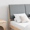 vidaXL Tapecirani uzglavlje Svijetlo siva 120 cm Čvrsto borovo drvo