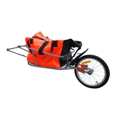 Prikolica za bicikl na jednom kotaču s prtljagom torbom