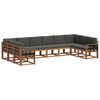 vidaXL Set vanjskih sofa 10 kom. Prirodna i antracit