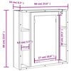 vidaXL Kupaonski ormarić s ogledalom boja hrasta 60x16x60 cm drveni