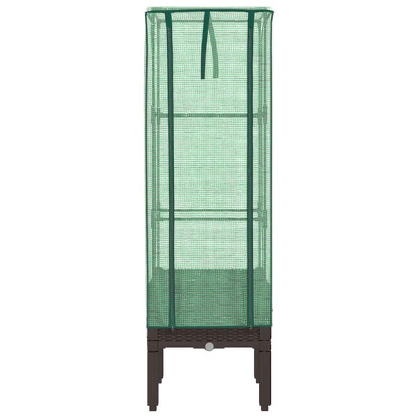 vidaXL Povi&scaron;ena gredica s pokrovom za staklenik 40 x 40 x 140 cm