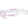 vidaXL Stalak za monitor s ladicama boja hrasta 100x27x15 cm drveni