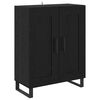 vidaXL Highboard Crni hrast 69,5 x 34 x 180 cm Konstruirano drvo