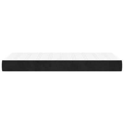 vidaXL Madrac s džepičastim oprugama crni 80 x 200 x 20 cm baršunasti