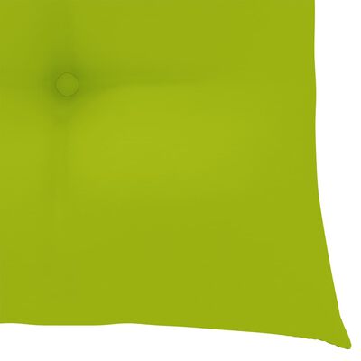 vidaXL Vrtne stolice s jarko zelenim jastucima 3 kom masivna tikovina