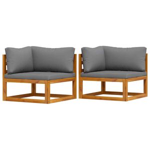 vidaXL Modularne kutne sofe s jastucima 2 kom tamnosive