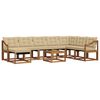 vidaXL Set vanjskih sofa s jastukom 9 pcs Prirodna i bež