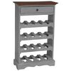 vidaXL Stalak za vino od masivnog drva mahagonija 55 x 23 x 85 cm