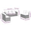 vidaXL 7-dijelni set vrtnih sofa od poliratana s jastucima smeđi