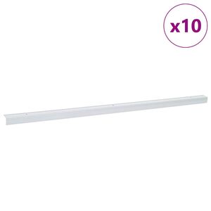 vidaXL Profili za rubove stepenica 10 kom. Srebrno 67 x 3.5 x 3 cm