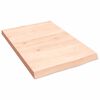 vidaXL Kupaonska radna ploča 40x60x(2-4) cm netretirano masivno drvo