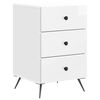 vidaXL Noćni ormar s ladicama Bijela visokog sjaja 43 x 41 x 66,5 cm