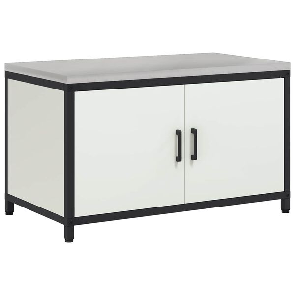 vidaXL Kuhinjsko skladi&scaron;tenje s policom Bijelo 60 x 50 x 92 cm Čelik