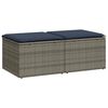 vidaXL 2-dijelni set vrtnih sofa poliratan i bagrem s jastucima sivi