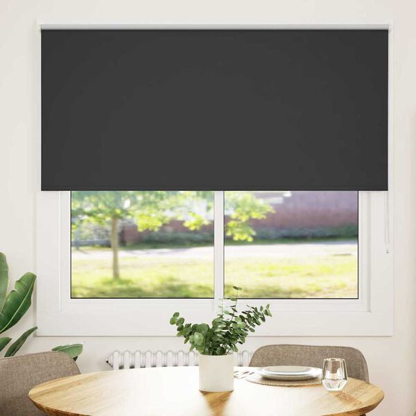 vidaXL Rolo zavjesa Blackout Black 150x130 cm &Scaron;irina tkanine 146,6 cm