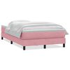 vidaXL Box Spring krevet s madracem ružičasti 120x220 cm samt