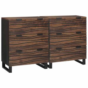 vidaXL Set komoda 2 kom. Orah 120 x 33 x 75 cm Čvrsto drvo manga