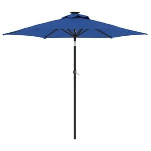 vidaXL Vrtni suncobran s čeličnom &scaron;ipkom azurnoplavi 225x225x212 cm
