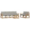 vidaXL Set vanjskih sofa 7 kom. Bijela i svjetlosiva