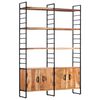 vidaXL Police za knjige s 4 razine 124x30x180 cm masivno drvo bagrema
