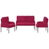vidaXL Setovi sofa 3 pcs Vinska crvena 115 x 56 x 80 cm &Scaron;perploča