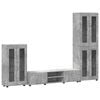vidaXL Set TV komoda FLORIN 3 pcs Betonski sivi Konstruirano drvo