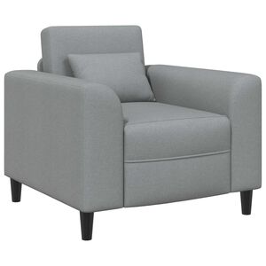 vidaXL Fotelja Svjetlosiva Tkanina