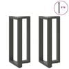 vidaXL Noge za barski stol T-oblika 2 kom antracit 40x35x(90-91) cm čelik