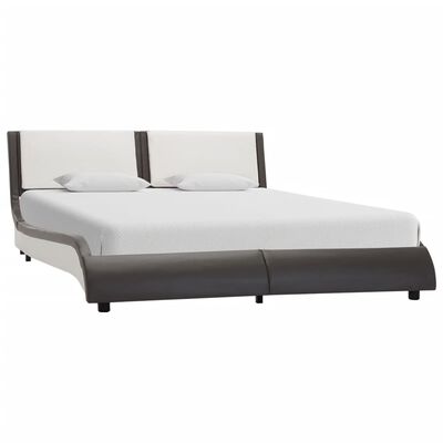 vidaXL Okvir za krevet od umjetne kože LED sivo-bijeli 120 x 200 cm