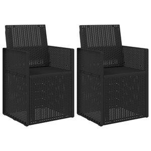 vidaXL Vrtne stolice za blagovanje 2 pcs Antracit 53 x 47 x 88,5 cm PP