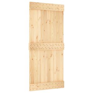 vidaXL Klizna vrata NARVIK Prirodna i crna 95 x 210 cm (213,5 cm)