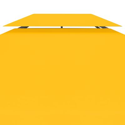 vidaXL Pokrov za sjenicu s 2 razine 310 g/m² 4 x 3 m žuti
