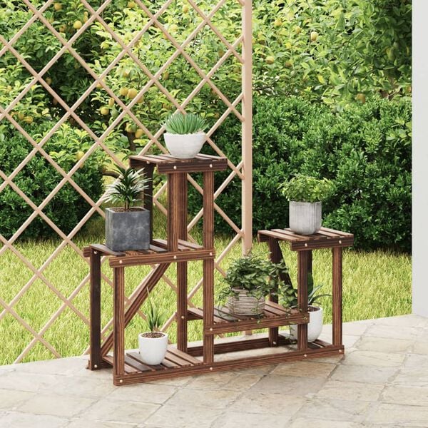 vidaXL Stalak za cvijeće 90 x 25 x 73,5 cm od masivne jelovine