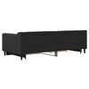 vidaXL Dnevni krevet na razvlačenje s ladicama crni 90x200 cm tkanina