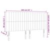 vidaXL Uzglavlje Crno 160x5x118/128 cm Tkanina