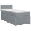 vidaXL Boxspring krevet s madracem Svjetlosiva 80 x 200 cm Tkanina