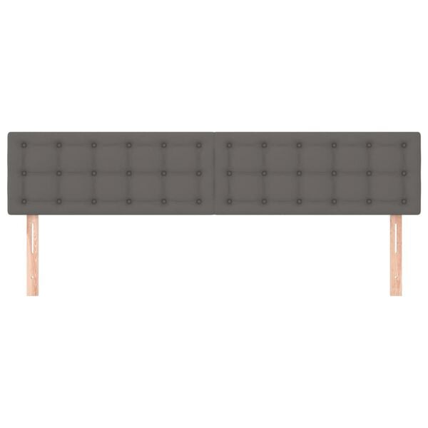 vidaXL Uzglavlja siva 180x5x78/88 cm od umjetne kože