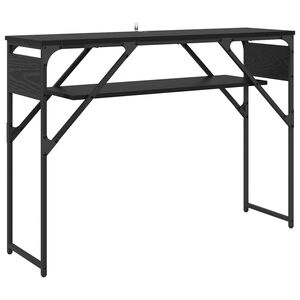 vidaXL Konzolnistol Crni hrast Konstruirano drvo 105x30x75cm