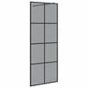 vidaXL Zid za walk-in tu&scaron; Crna 80 x 195 cm Staklo otporno na udarce