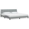 vidaXL Krevet s madracem Hanko svjetlosivi 200 x 200 cm od tkanine