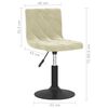 vidaXL Okretne blagovaonske stolice 2 kom krem bar&scaron;unaste