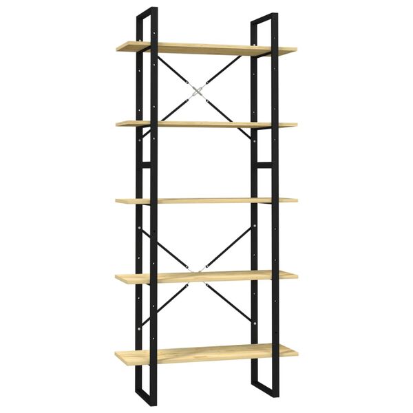 vidaXL Ormarić za knjige s 5 razina 80 x 30 x 175 cm od borovine
