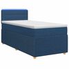 vidaXL Boxspring krevet s madracem Plava 100 x 200 cm Tkanina