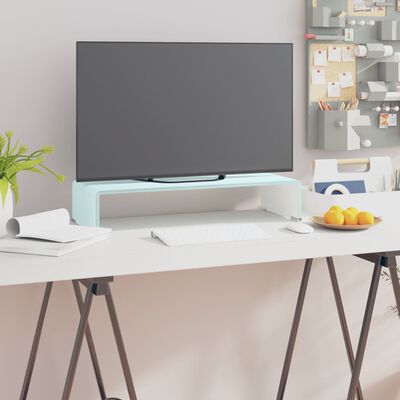 vidaXL Stalak za TV/monitor stakleni zeleni 60 x 25 x 11 cm