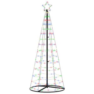 vidaXL LED božićno drvce EKENAS 250 cm 390 LED lampica Vi&scaron;ebojno Čelik