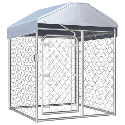 vidaXL Vanjski kavez za pse s krovom 100 x 100 x 125 cm